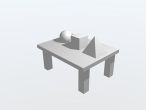 table objects other 3d blender cube experiment prisim sphere 3d print model - Mito3D