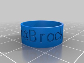 biolincbrock university ring rings customized 3d print model - Mito3D