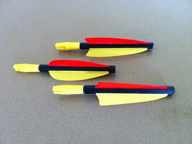fletchings flechas deporte al aire libre el tiro con arco vuelo nock 3D print model - Mito3D