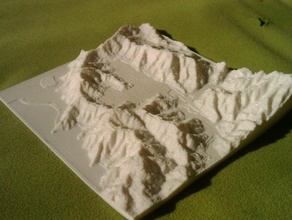 wainuiomata relief-Modell durchsucht Replikate Karte meshmixer Neuseeland photoshop Gelände 3d print model - Mito3D