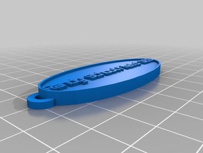 randys oval keychain keychains customized 3d print model - Mito3D