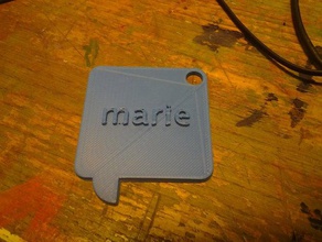 name key hanger coins badges marie mieltroch 3d print model - Mito3D