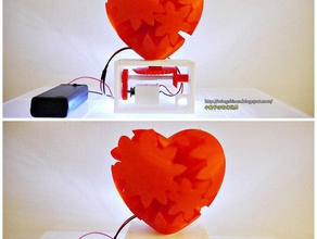 geared heart motorized edition -jay fix interactive 3d print model - Mito3D