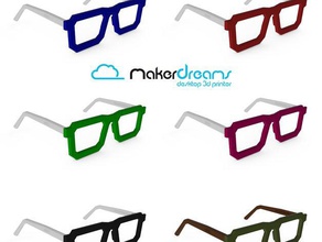 occhiali nerd design 3d print model - Mito3D