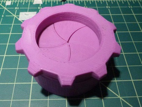 ıris kapı kutusu v1 mekanik oyuncaklar 3d diyafram apeture kap maker faire Hazine 3d print model - Mito3D