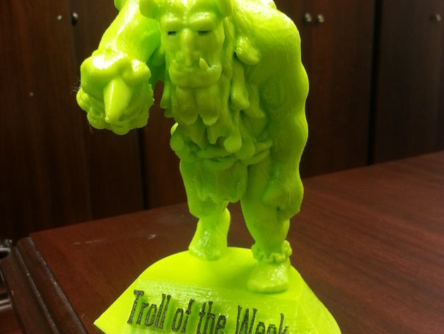 troll settimana trofeo sculture 3D print model - Mito3D