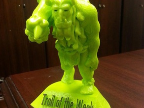 troll semana troféu esculturas 3d print model - Mito3D