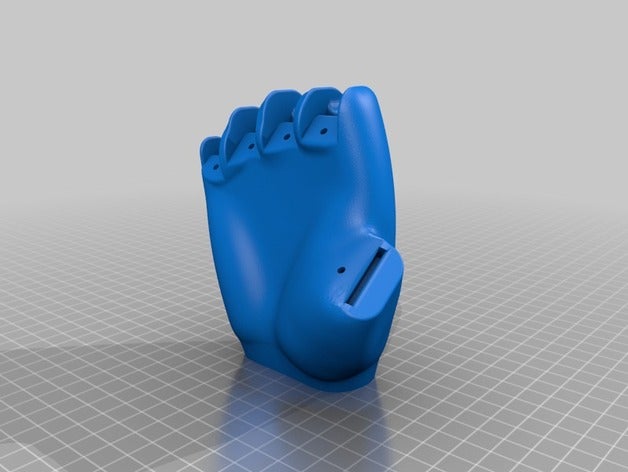 flexy hand right palm model robots 3D print model - Mito3D