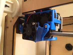 bracket active cooling fansflashforge dual 3d printer parts 3d print model - Mito3D
