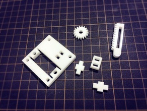 linear heads micro servo parts 3d print model - Mito3D