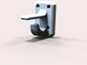simples porta de gancho do agregado familiar suprimentos roupas doorhook 3d print model - Mito3D