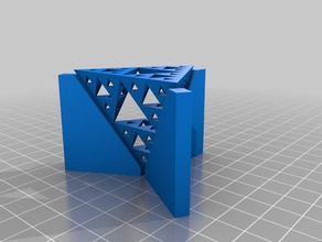 sierpinski tetris 50mm level 3 math art customized 3d print model - Mito3D