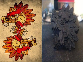 quetzalcoatl decoración azteca azteca maya maya 3d print model - Mito3D