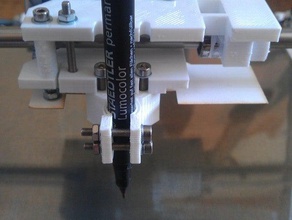 reprap pen holder plotter extruder 3d printer extruders mendel mount parametric part 3d print model - Mito3D