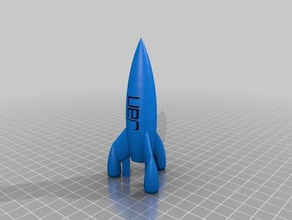 rocket ornament Dekor angepasst 3d print model - Mito3D
