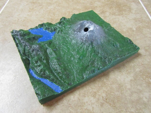 le mont st helens lave chambre bâtiments et structures de la carte science terrain volcan 3D print model - Mito3D