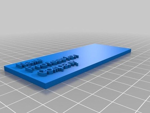 nameplate customized 3d print model - Mito3D