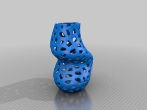 voronoi curva vaso 2 3d print model - Mito3D