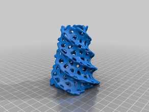 voronoi-einfaches twisted-vase 4 3d print model - Mito3D