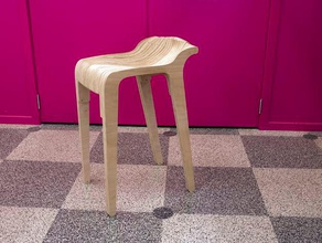 layer stool other chair cnc furniture open design source ply wood shopbot 3d print model - Mito3D