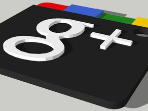 google+ llavero llaveros 3d printrbot 3d print model - Mito3D