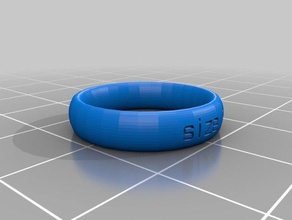 ring size 5 rings customized 3d print model - Mito3D
