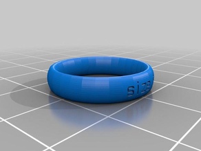 ring size 6 rings customized 3d print model - Mito3D