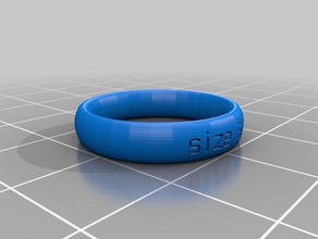 ring size 65 rings customized 3d print model - Mito3D