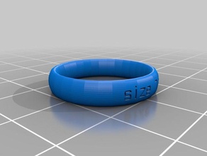 ring size 75 rings customized 3d print model - Mito3D