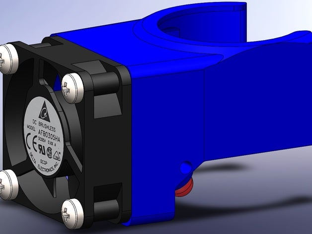 fan duct klinge hotend + led 5mm 3d Drucker Zubehör 3D print model - Mito3D
