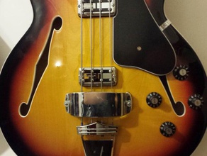 adaptador de montaje jazz bass pickup escudo fender coronado ii moderno reproductor reedición la música bajo el silencio 3d print model - Mito3D