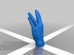 live long prosper hand sculptures 3d print model - Mito3D