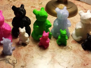 arcilla oso a los animales 3d print model - Mito3D