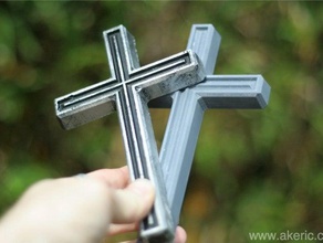 elenco cruz esculturas de alumínio carcaça cristão a metal do sandcast areia 3d print model - Mito3D