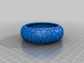 de voronoi paramétrique peau reptile bracelet 3d print model - Mito3D