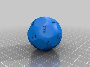 22 n-sided die dice customized 3d print model - Mito3D