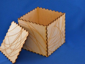 wood cut box other container cube laser robbinsvillehighschool 3d print model - Mito3D