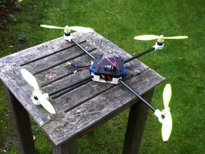 reprapped in fibra di carbonio quadcopter rc veicoli 3d print model - Mito3D