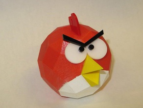Roter Vogel math Kunst 3d Acryl angry birds geometrie laser-cutter Polyeder Spielzeug 3d print model - Mito3D