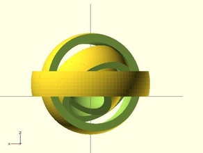 personalizável giroscópio anéis mecânico brinquedos personalizador 3d print model - Mito3D