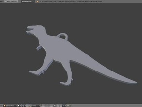 t-rex llavero llaveros blender 3d print model - Mito3D