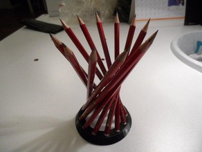 my customized parametric hyperbolic pencilholder math art 3d print model - Mito3D