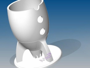 spazzolino da denti titolare bagno toothbrushholder 3d print model - Mito3D
