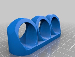 blank 3 finger knuckle ring rings 3d print model - Mito3D