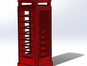 britische k6 Telefonzelle Gebäude Strukturen england red phone box taylor boswell uk 3d print model - Mito3D