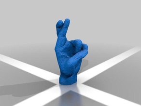 dedos cruzados esculturas mãos 3d print model - Mito3D