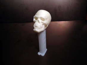 skull pointy teeth pez dispenser topper scans replicas all hallows eve captured halloween openscad samhain 3d print model - Mito3D