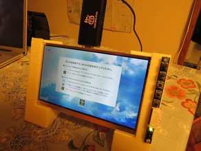 lcd stand de montage 7-pouces large à écran du panneau aitendo-7 pouces ordinateur 7 moniteur hdmi petite télé petit tv 3d print model - Mito3D