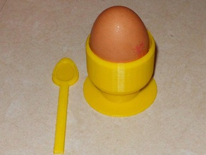 egg cup spoon kitchen dining 3d print model - Mito3D