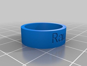 anillo de raúl los anillos personalizado 3d print model - Mito3D